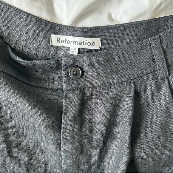 Reformation 100% linen pants black 10P - Picture 14 of 16